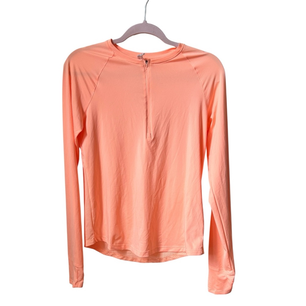 Under Armour Women's Fly-By Long Sleeve 1/2 Zip Light Orange Size MEDIUM